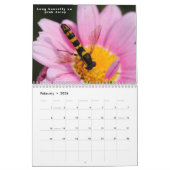Calendario de 12 meses con varios insectos y flore kalender (Feb 2026)
