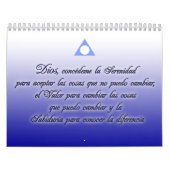 Calendario de Serenidad y lemas de Al Anon Kalender (Titelbild)