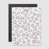 Calendario leopardo magnetkarte (Vorne/Hinten)