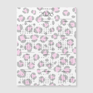 Calendario leopardo magnetkarte