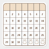Calendario mensual gratuito Calcomanía Quadratischer Aufkleber (Vorderseite)