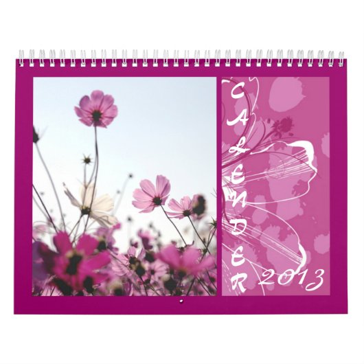 Calender 2013 Rosa schöne Blume Kalender (Titelbild)