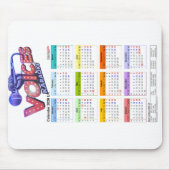Calender 2026 mousepad. mousepad (Vorne)