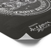 Calender Clock 1885 Chalkboard zum Patent Poster (Ecke)