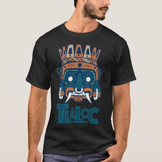 Calender Tlaloc Art Maya Inca Kosten für mexikanis T-Shirt (Vorderseite)