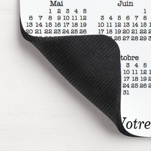 Calendrier 2012 français mousepad (Ecke)