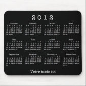 Calendrier 2012 français mousepad (Vorne)