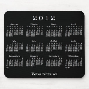 Calendrier 2012 français mousepad