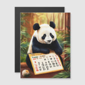 Calendrier Foto Panda Überraschung Magnetkarte (Vorne/Hinten)