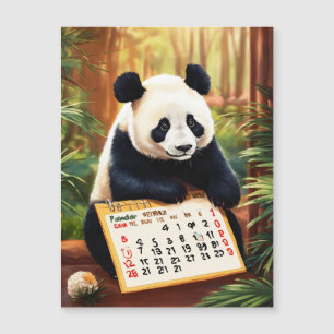 Calendrier Foto Panda Überraschung Magnetkarte