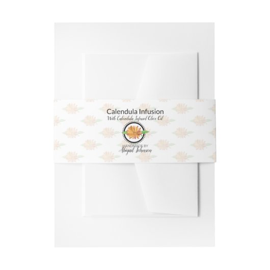 Calendula Artisan Soap Band Wrap Packaging (Vorderseite Beispiel)