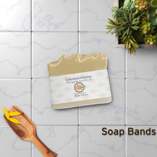 Calendula Artisan Soap Band Wrap Packaging