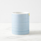 Calendula-Blume: blauer Holzhintergrund Kaffeetasse (Mittel)