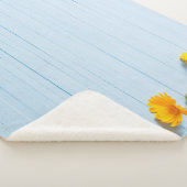 Calendula-Blume: blauer Holzhintergrund Sherpadecke (3/4)