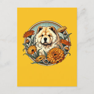 Calendula Chow Chow Dog Postkarte