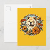 Calendula Chow Chow Dog Postkarte (Vorne/Hinten)