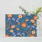 Calendula Hand bemalt Blumendesign Einladung (Stehend Vorderseite)