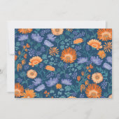 Calendula Hand bemalt Blumendesign Einladung (Rückseite)