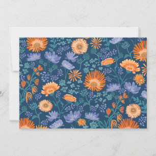 Calendula Hand bemalt Blumendesign Einladung