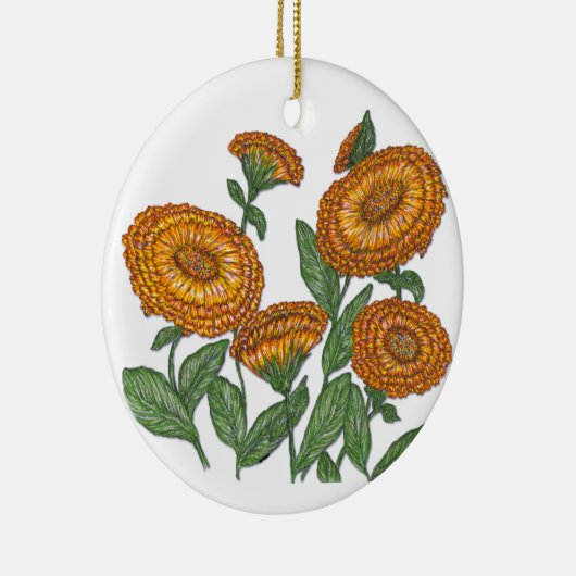 Calendula Keramik Ornament (Rechts)