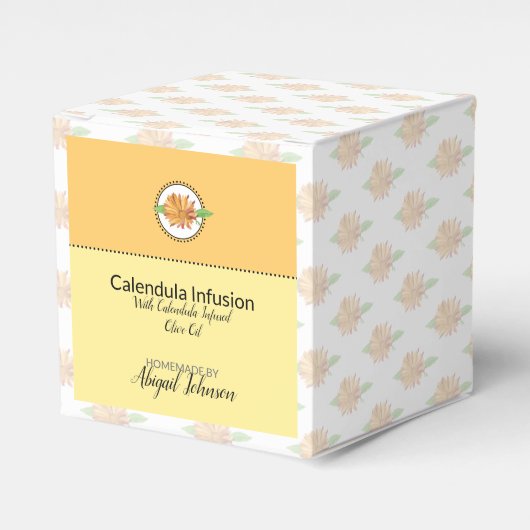 Calendula Marigold Wildblume Bath Bomb Box Geschenkschachtel (Vorderseite)