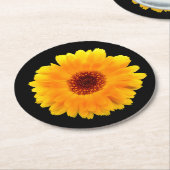 Calendula Officinalis Runder Pappuntersetzer (Angewinkelt)