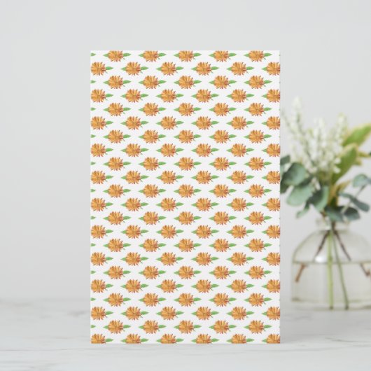 Calendula Pattern GiftSoap Packaging | Leinenpapie (Stehend Vorderseite)