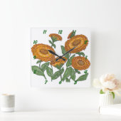 Calendula Quadratische Wanduhr (Zuhause)