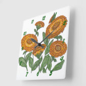 Calendula Quadratische Wanduhr (Winkel)