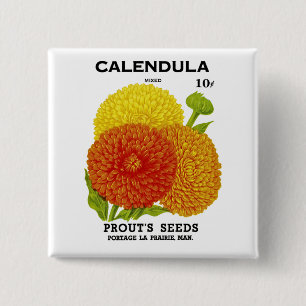 Calendula Vintage Saatpackung Button