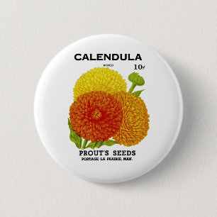 Calendula Vintage Saatpackung Button