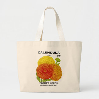 Calendula Vintage Saatpackung Jumbo Stoffbeutel
