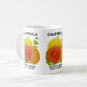 Calendula Vintage Saatpackung Kaffeetasse (Vorderseite Links)