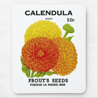 Calendula Vintage Saatpackung Mousepad