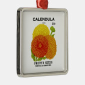 Calendula Vintage Saatpackung Ornament Aus Metall (Rechts)