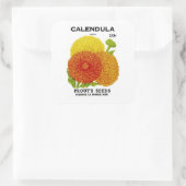 Calendula Vintage Saatpackung Quadratischer Aufkleber (Tasche)