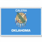 Calera Oklahoma Flag Aufkleber (Vorderseite)