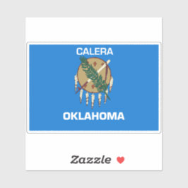 Calera Oklahoma Flag Aufkleber