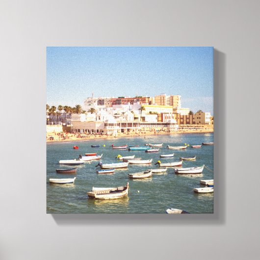 Caleta Beach in Cadiz, Andalusien, Spanien Leinwanddruck (Vorderseite)