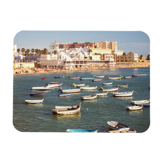 Caleta Beach in Cadiz, Andalusien, Spanien Magnet (Horizontal)