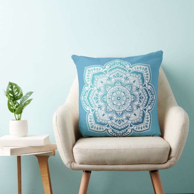 Caleum Mandala Throw Pillow Kissen (Stuhl )