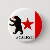 Calexit historischer Sturm-Flaggen-politischer Button (Vorderseite)
