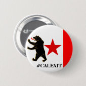 Calexit historischer Sturm-Flaggen-politischer Button (Vorne & Hinten)
