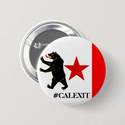 Calexit historischer Sturm-Flaggen-politischer Button (Vorne & Hinten)