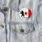 Calexit historischer Sturm-Flaggen-politischer Button (Beispiel)