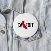 Calexit - Kalifornien-Ausgang - Rot - - Button (Beispiel)