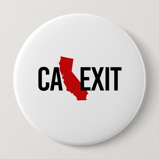Calexit - Kalifornien-Ausgang - Rot - - Button (Vorderseite)