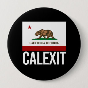 Calexit - Kalifornien-Ausgangs-Flaggenweiß - - Button