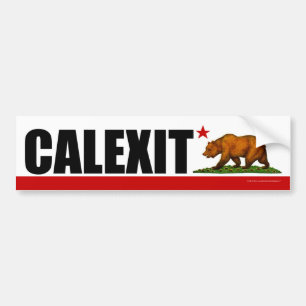 CALEXIT Kalifornien Bärn-Flagge Autoaufkleber