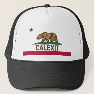 CALEXIT Kalifornien Bärn-Flagge Truckerkappe